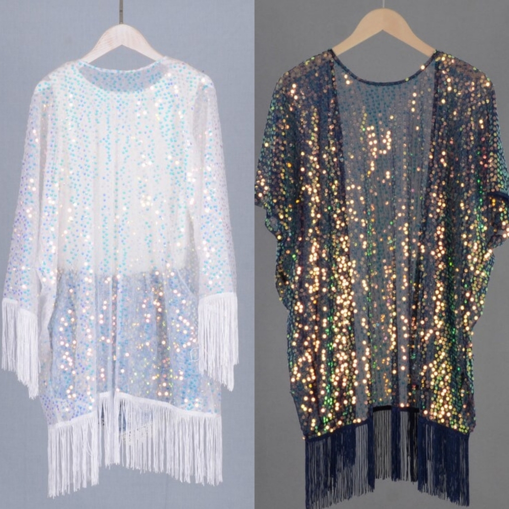 Two Sequin glammer Kimonos For Festivals